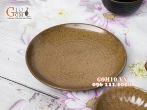 Bộ đồ ăn men gốm vàng, 14 chi tiết