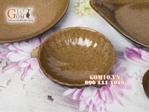 Bộ đồ ăn men gốm vàng, 14 chi tiết