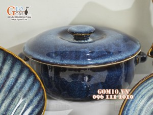 Bộ đồ ăn men hỏa biến thiên hà, 15 chi tiết