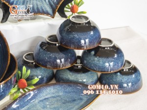 Bộ đồ ăn men hỏa biến thiên hà, 17 chi tiết