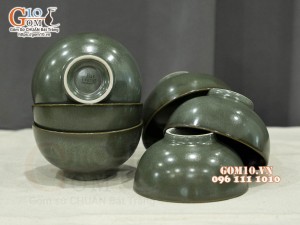 Bộ đồ ăn men hỏa biến xanh ngọc cổ, 11 chi tiết