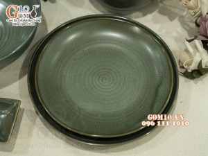 Bộ đồ ăn men hỏa biến xanh ngọc cổ, 14 chi tiết