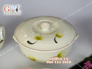 Bộ đồ ăn men kem vẽ Bồ Công Anh