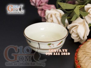 Bộ đồ ăn men kem vẽ Cà Rốt, 12 chi tiết