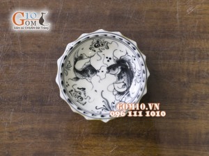 Bộ đồ ăn men lươn vẽ Cá