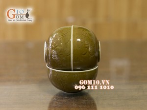 Bộ đồ ăn men lươn vẽ Cá