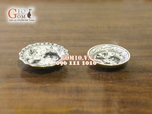 Bộ đồ ăn men lươn vẽ Cá