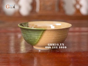 Bộ đồ ăn men màu vẽ chuồn chuồn sen