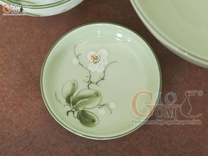 Bộ đồ ăn men ngọc vẽ hoa Bưởi trắng, 11 chi tiết