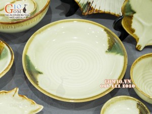 Bộ đồ ăn men nhật vàng, 14 chi tiết