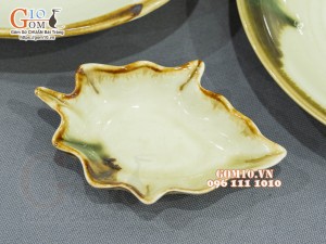 Bộ đồ ăn men nhật vàng, 14 chi tiết