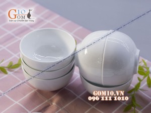 Bộ đồ ăn men trắng cao cấp, 13 chi tiết