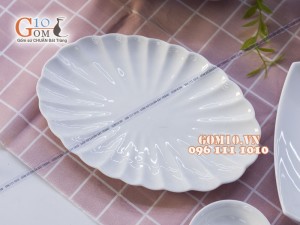 Bộ đồ ăn men trắng cao cấp, 13 chi tiết