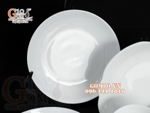 Bộ đồ ăn men trắng cao cấp, 11 chi tiết