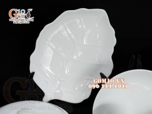 Bộ đồ ăn men trắng cao cấp, 13 chi tiết