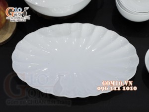 Bộ đồ ăn men trắng cao cấp, 13 chi tiết