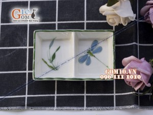 Bộ đồ ăn men kem vẽ Trúc Chuồn - Đầy đủ chi tiết