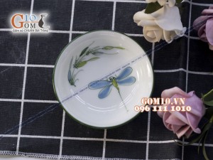 Bộ đồ ăn men kem vẽ Trúc Chuồn - Đầy đủ chi tiết