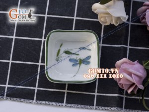 Bộ đồ ăn men kem vẽ Trúc Chuồn - Đầy đủ chi tiết