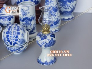 Bộ đồ thờ ĐẠI CÁT men dong cổ vẽ rồng (có tam cấp)