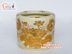 Bộ đồ thờ họa tiết Sen Vàng Kim