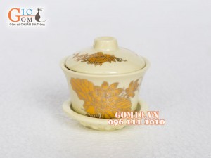 Bộ đồ thờ họa tiết Sen Vàng Kim