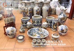 Bộ đồ thờ men rạn cao cấp