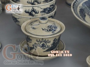 Bộ đồ thờ men rạn họa tiết rồng 003