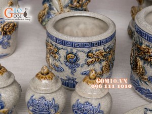 Bộ đồ thờ men rạn nổi Bát Tràng