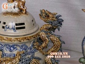 Bộ đồ thờ men rạn nổi Bát Tràng