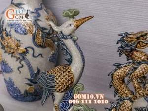 Bộ đồ thờ men rạn nổi Bát Tràng