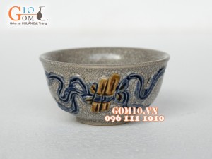 Bộ đồ thờ men rạn nổi đắp rồng cao cấp S3 - 2