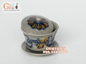 Bộ đồ thờ men rạn nổi đắp rồng cao cấp S4 - 2