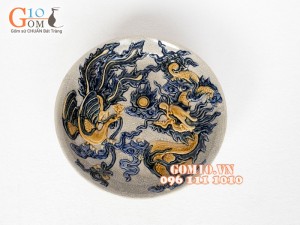 Bộ đồ thờ men rạn nổi đắp rồng cao cấp S4 - 2