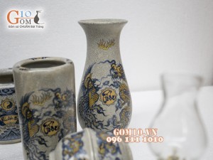 Bộ đồ thờ men rạn Phúc Lộc Thọ 001