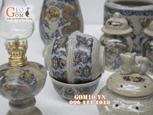 Bộ đồ thờ men rạn Phúc Lộc Thọ 001