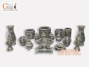 Bộ đồ thờ men rạn Phúc Lộc Thọ 002