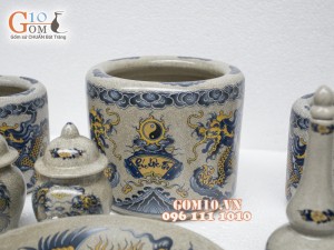 Bộ đồ thờ men rạn Phúc Lộc Thọ 002