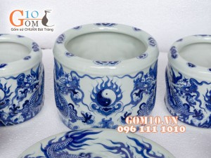 Bộ đồ thờ men dong cổ Rồng nổi Phú Quý S1