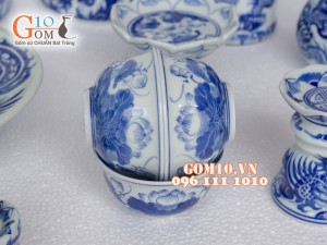 Bộ đồ thờ men dong cổ Rồng nổi Phú Quý S1