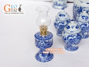 Bộ đồ thờ men dong cổ Rồng nổi Phú Quý S3