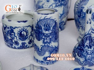 Bộ đồ thờ men dong cổ Rồng nổi Phú Quý S2