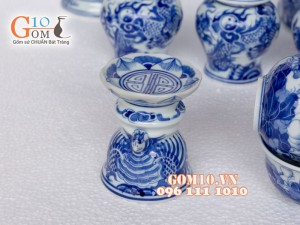 Bộ đồ thờ men dong cổ Rồng nổi Phú Quý S2