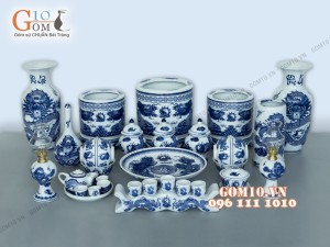 Bộ đồ thờ Phúc Lộc vẽ đồng tiền