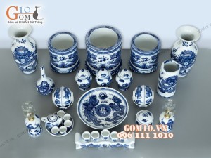 Bộ đồ thờ Phúc Lộc họa tiết Rồng