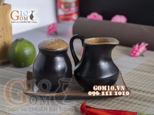 Bộ đựng gia vị Tiêu - Bình sữa men gốm