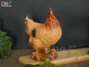 Bộ gà trống mái men gốm