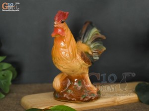 Bộ gà trống mái men gốm