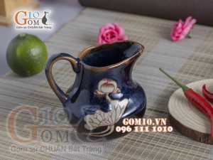 Bộ gia vị 8 món men xanh đá khắc sen