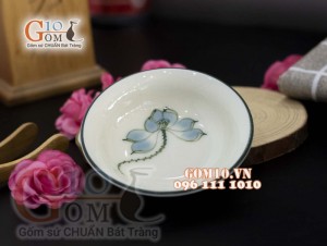 Bộ gia vị men kem vẽ Sen xanh